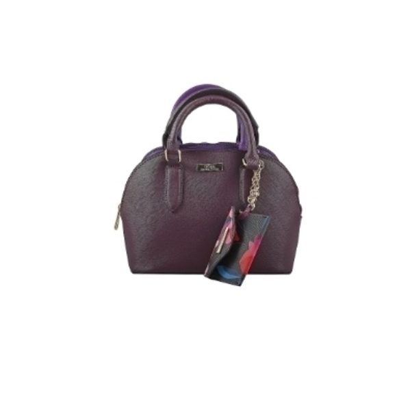 Trina Turk Handbags - Trina Turk Purple Mini Dome Satchel with Floral Tag